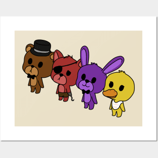 kawaii freddy and friends chibis Posters and Art